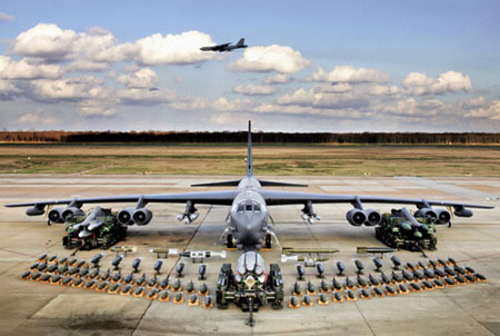 Máy bay B-52, một trong những vũ khí chiến lược Mỹ có thể triển khai thường xuyên đến Hàn Quốc.